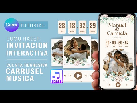 How to make INTERACTIVE INVITATION for WEDDING with COUNTDOWN, PHOTO CAROUSEL AND MUSIC for free