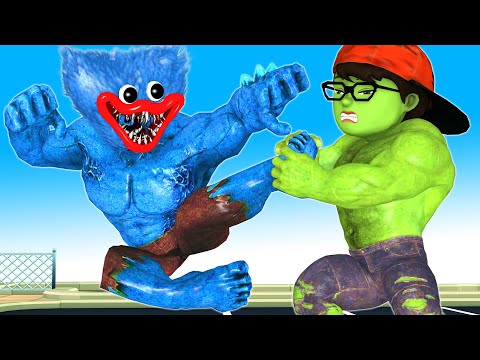 Giant Zombie Huggy wuggy vs NickJoker - Scary Teacher 3D Doll Squid Game Happy ending