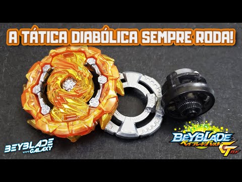 Testando 045 - TACT DIABOLOS .Wh.Wv GOKU contra 3 combos - Beyblade Burst ベイブレードバースト