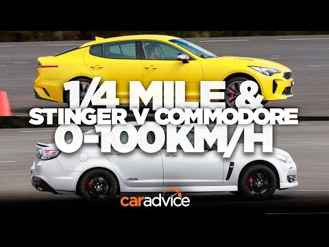 Drag race: Kia Stinger v Chevrolet SS/Holden Commodore SS-V Redline: 1/4 mile and 0-100