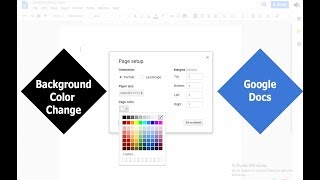 How to change Document Background Color in Google Docs 2019