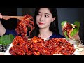 ASMR SPICY STIR FRIED SMALL OCTOPUSES CHEESE FONDUE RICE BALLS RADISH KIMCHI MUKBANG EATING SHOW