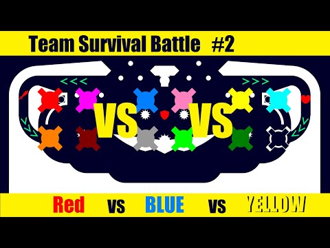 Team Survival Battle #2 - Marble Race in Algodoo -