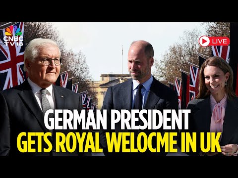 German President Steinmeier GETS ROYAL WELCOME In UK LIVE: Prine William | King Charles III | N18G