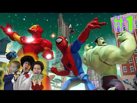 Disney Infinity 2.0 Marvel Super Heroes: CO-OP Gameplay Walkthrough part 1 - THE AVENGERS
