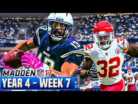 Madden 17 Chargers Franchise Year 4 - Week 7 vs Chiefs | Ep.77
