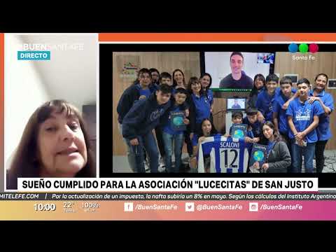 Sueño cumplido para la Asociación "Lucecitas" de San Justo: entrevistaron a Lionel Scaloni