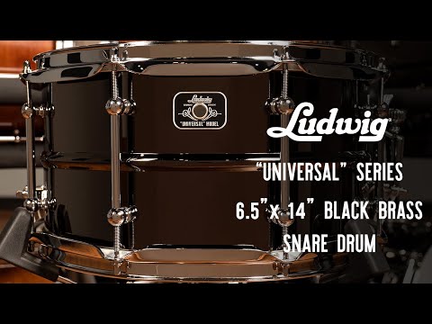 Ludwig Universal Black Brass Snare Drum - 6.5 x 14-inch Snare - Polished Black Chrome image 5