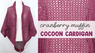 Cranberry Muffin Cocoon Cardigan (SIMPLE & So Beautiful!)