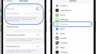 FaceTime and iMessage Grayed Out under Settings on iPhone in iOS 17