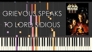 Star Wars -  Grievous Speaks to Lord Sidious - Piano Tutorial - Star Wars Soundtrack