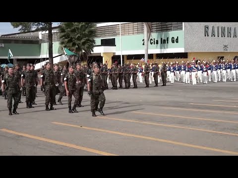 Duque de Caxias Battalion (BGP) - Brasília Troop Parade - Marching Band 182 and Barão do Rio Branco