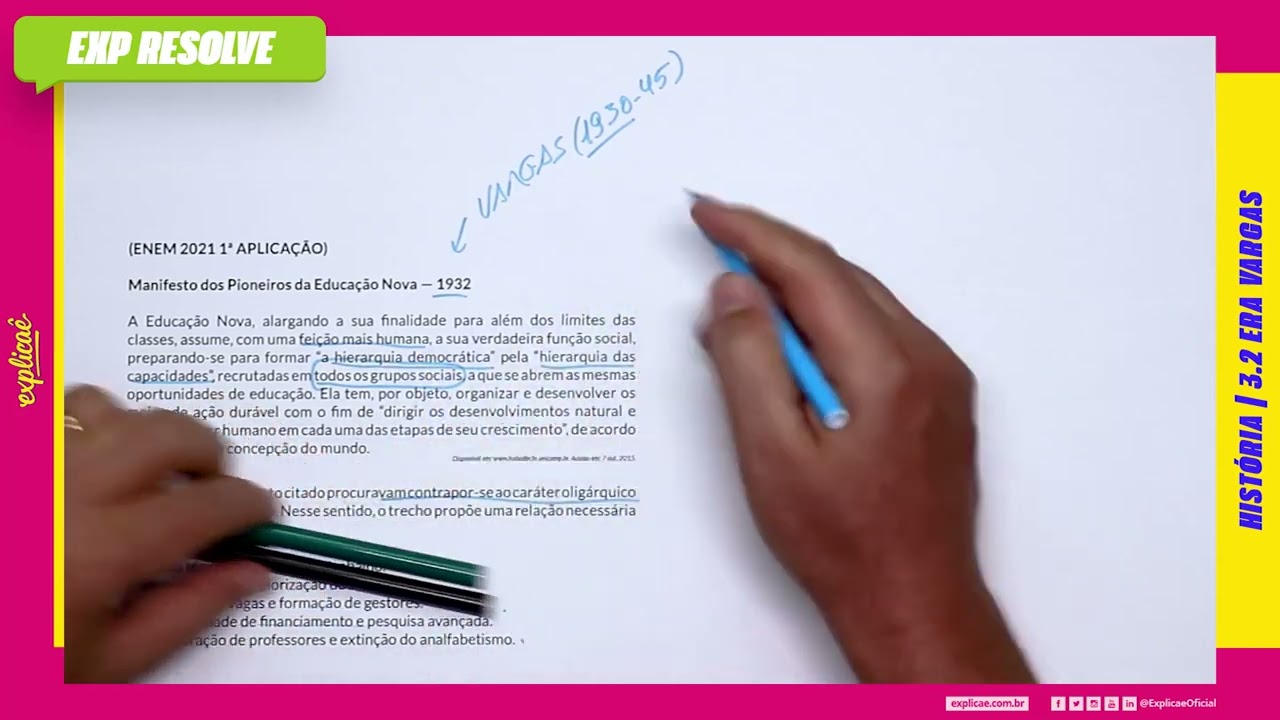 MANIFESTO DOS PIONEIROS DA EDUCAÇÃO NOVA – 1932 A EDUCAÇÃO NOVA, ALARGANDO A SUA (...) | ERA VARGAS