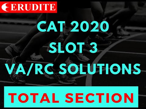 CAT 2020 Slot 3 VARC Solution | All Questions Compiled