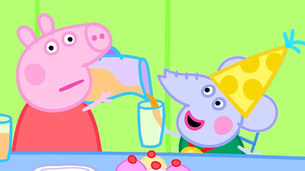 Peppa Pig Helps Out at Edmond Elephant's Birthday Party | Peppa Official Family Kids Cartoon