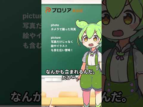 【写真は英語で？】photoとpictureの違い、間違えると恥ずかしいかも！？#ずんだもん #ずんだもん解説