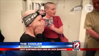 Johnny Depp visits children's hospital dressed as Jack S