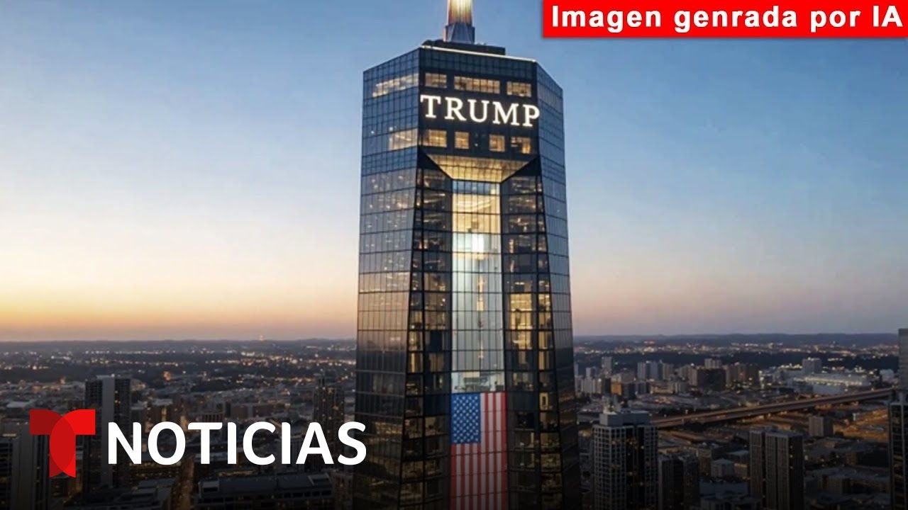 Trump divulga un video generado por IA de lo que sería su biblioteca presidencial en Miami