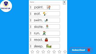 "I"- Very first sight word Sentences