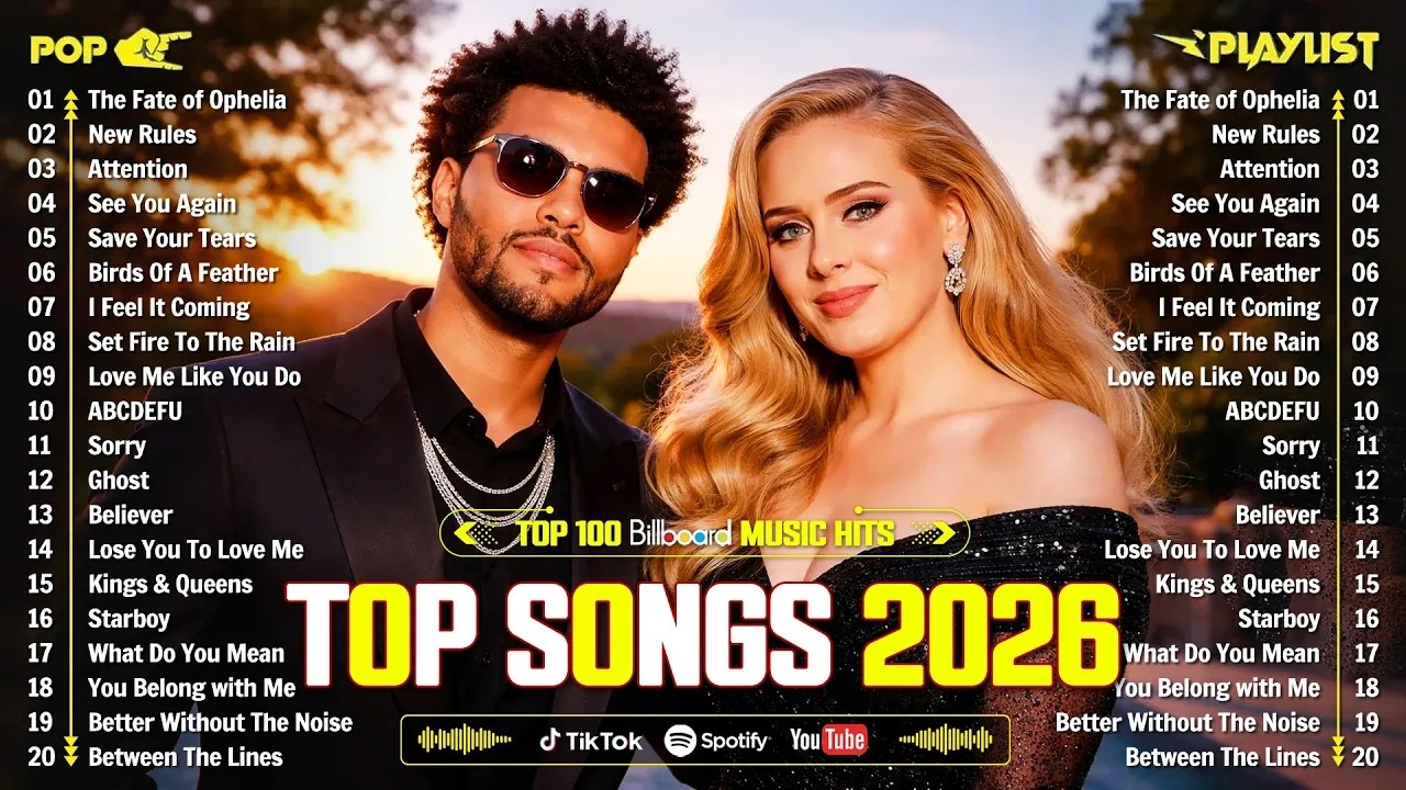 Billboard & Spotify Top Hits 2026 🔥 The Weeknd, Adele, Ed Sheeran Playlist