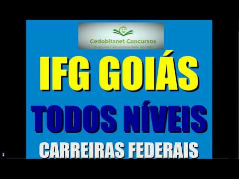 IFG GOIÁS CONCURSO PÚBLICO PROVAS QUESTÕES SIMULADO CURSO APOSTILA INSTITUTO FEDERAL EDUCAÇÃO