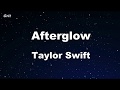 Afterglow - Taylor Swift Karaoke 【No Guide Melody】 Instrumental