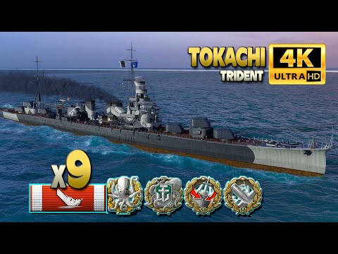Cruiser Tokachi: A lot of work and 9 destroyed ships - World of Warships