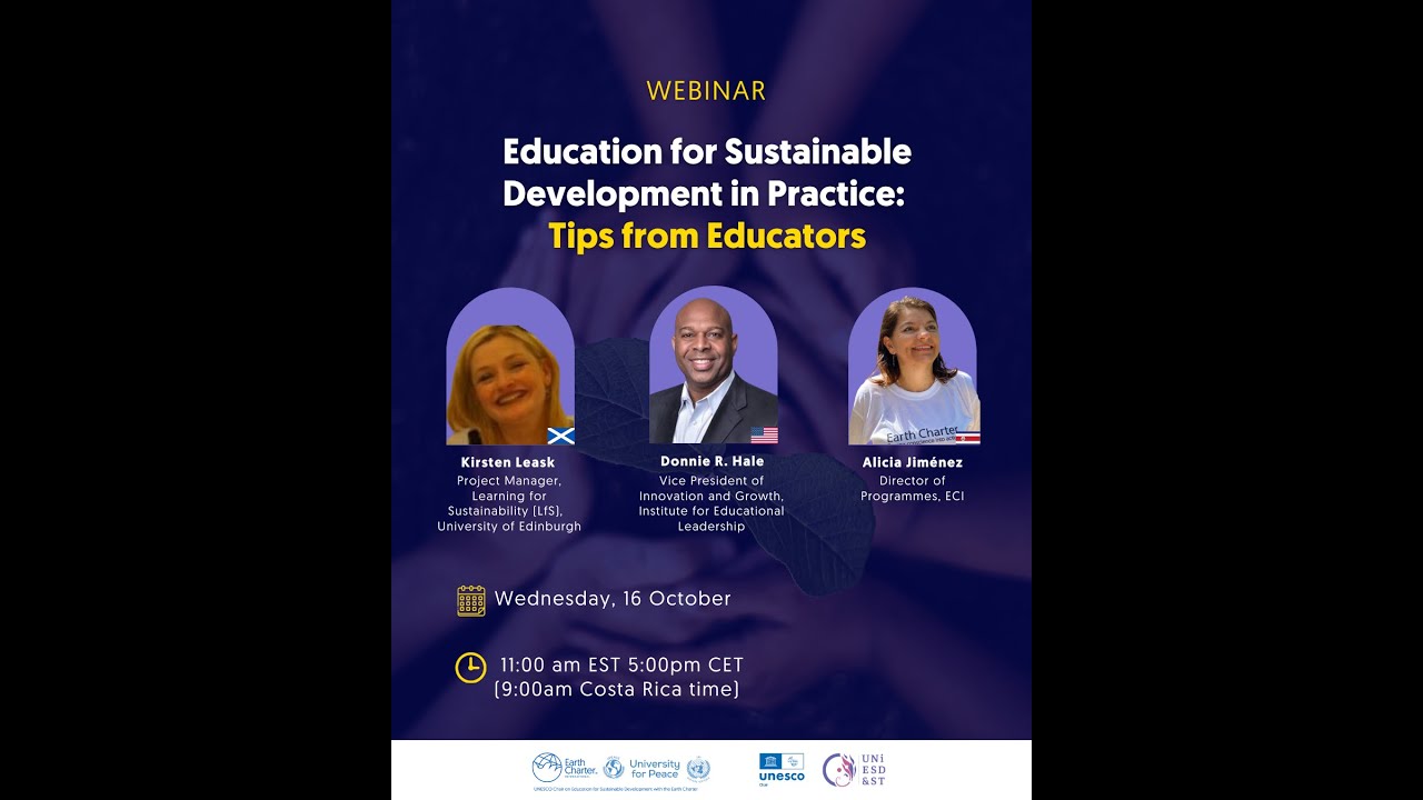 Education for Sustainable Development in Practice: Tips from Educators - Webinar