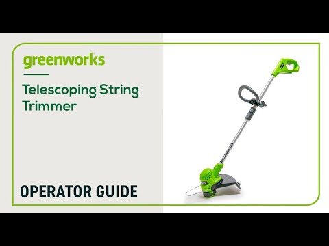 Operating your Greenworks Telescoping String Trimmer