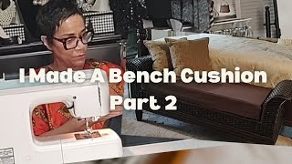 I MADE A CUSHION FOR MY BENCH, PART 2 #homedecor #diyproject #homefashion