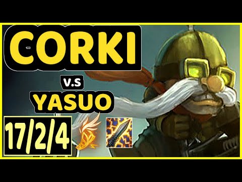 THEUSMA (CORKI) vs YASUO - QUADRAKILL 17/2/4 KDA MID CHALLENGER GAMEPLAY - BR