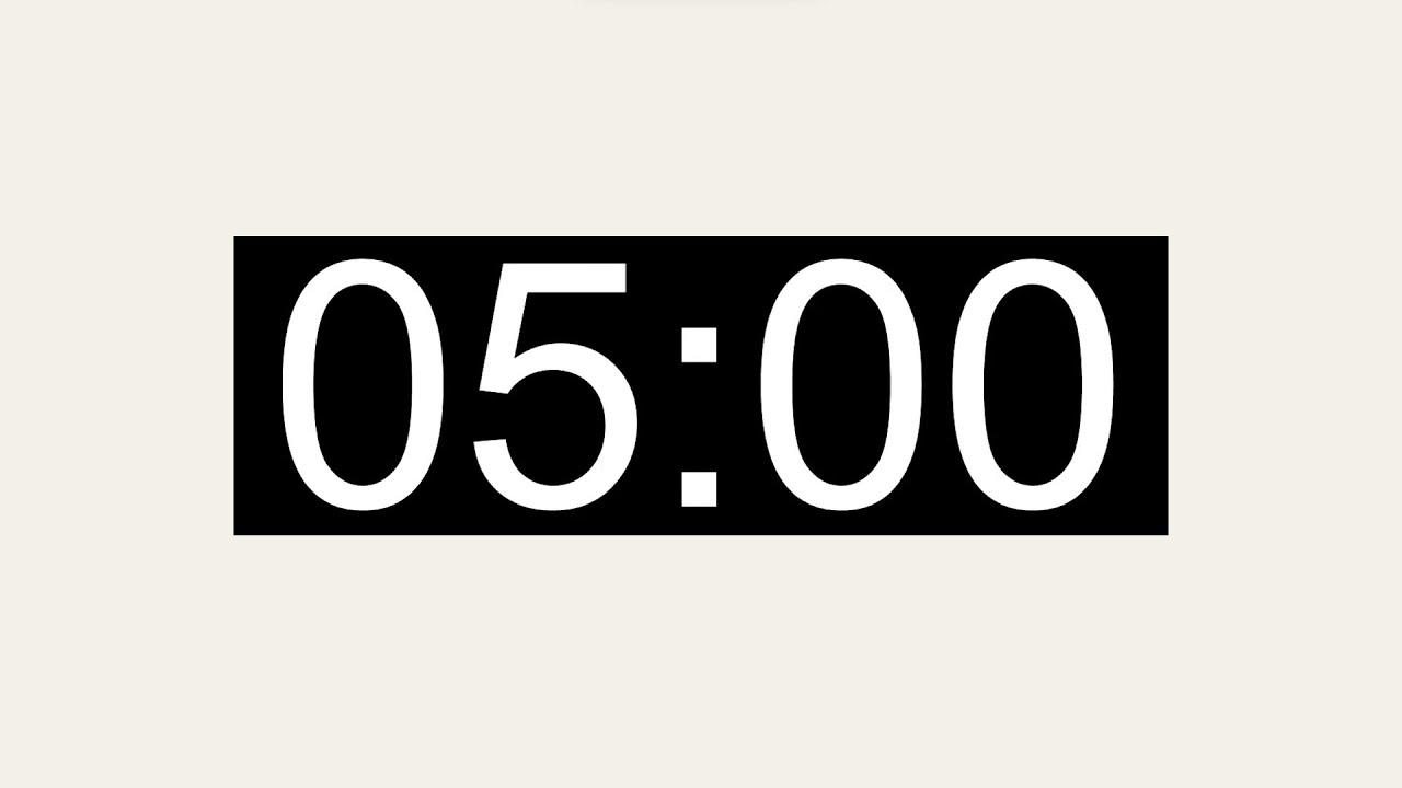 5 Minute Basic Count up Timer - Silent