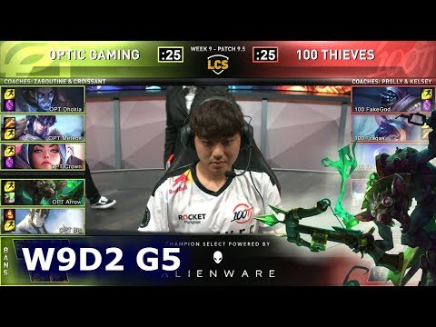 OPT vs 100 | S9 LCS Spring 2019 Week 9 Day 2 | OpTic Gaming vs 100 Thieves W9D2