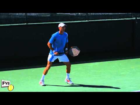 Nikolay Davydenko hitting forehands and backhands    Indian Wells Pt  33720p H 264 AAC mp4