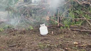 Starting a burn pile the easy way