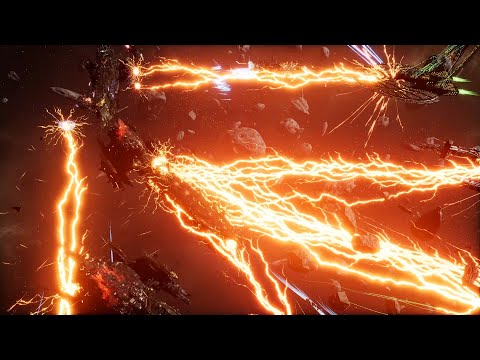 Necrons vs Imperial Navy - Skalgrim Mod - Massive Battle - Battlefleet Gothic Armada 2