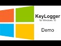 how to create a simple keylogger app for windows 10 demo