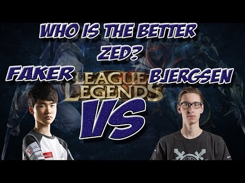 League of Legends - Faker vs Bjergsen,zed best plays montage!!!
