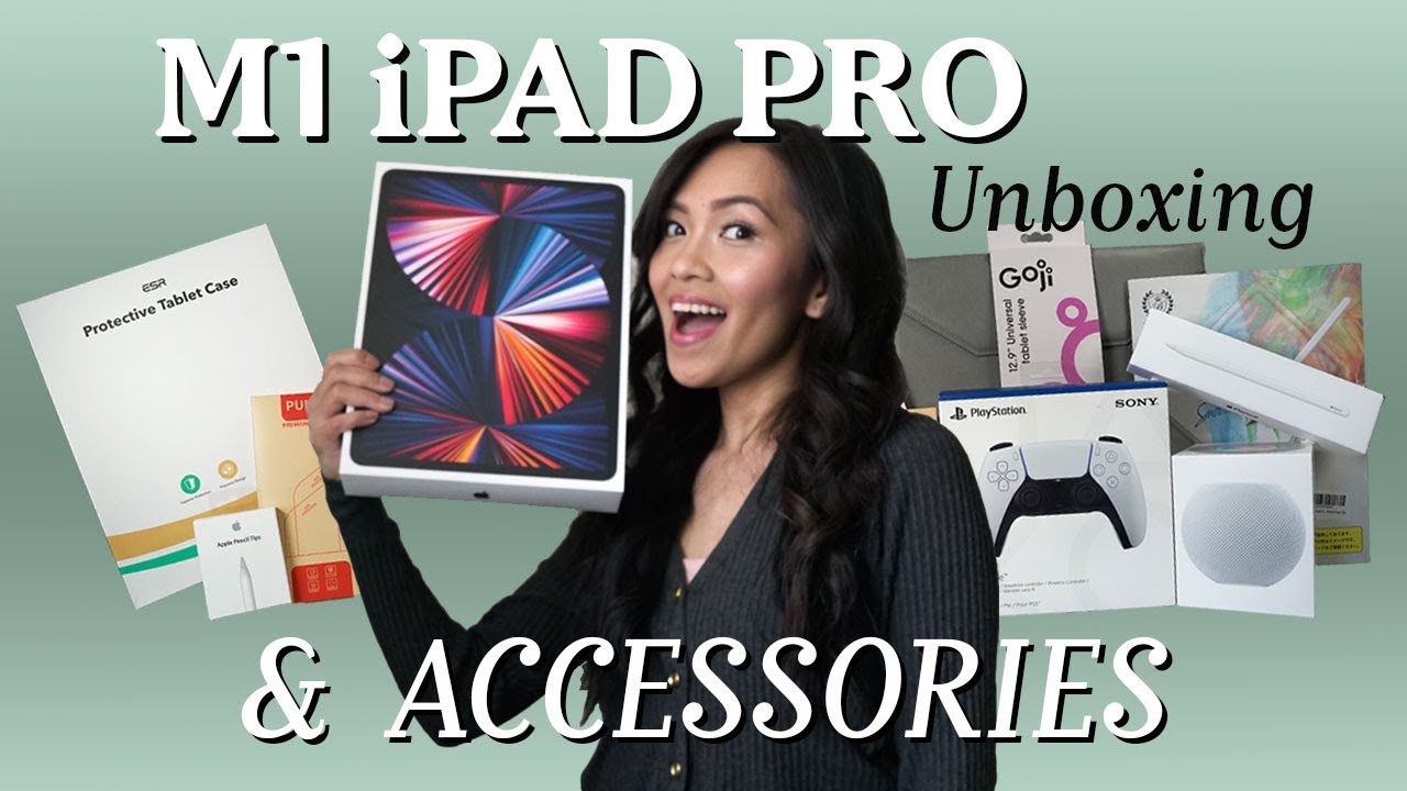 The new M1 IPAD PRO 2021 unboxing and accessories | 12.9 inch, liquid retina XDR, space grey, 256gb