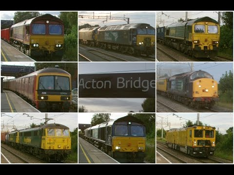 Trains at Acton Bridge 27.7.2016 - Class 37 57 66 86 221 325 350 390