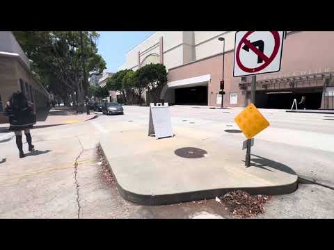 Descendo a avenida Fair Oaks em Pasadena Los Angeles
