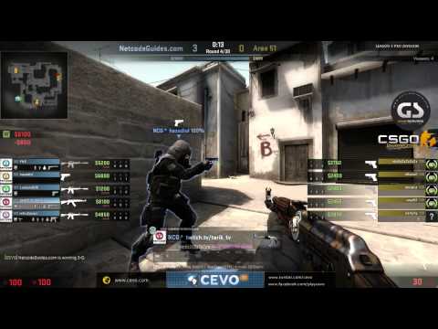 CEVO-Pro CS:GO Season 5: NetcodeGuides.com vs. Area 51 - Week 3:2 on de_mirage