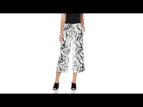 MarlaWynne Lightweight Linen Burnout Wide Leg Pant