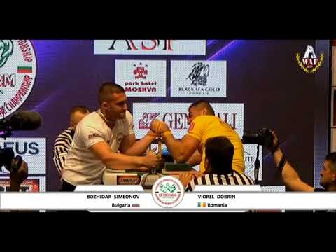 Bozhidar Simeonov vs Viorel Dobrin - Armwrestling - EUROARM 2018