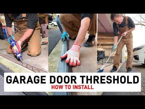 How to STOP Garage Door LEAKS - Garage Door Rubber Threshold Seal Install - DIY