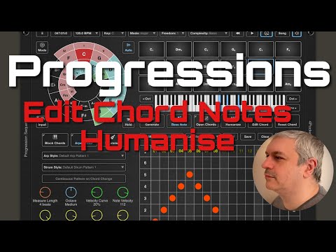 4Pockets Progressions AUv3 Intelligent Chord Generator Tutorial 5: How to edit Chord Notes, Humanize