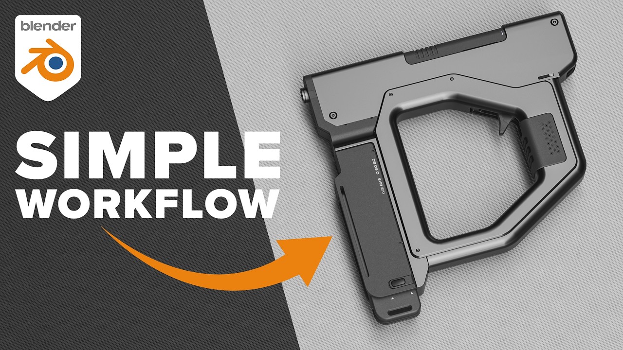 Blender Hard Surface Modeling Tutorial - Sci-Fi Gun