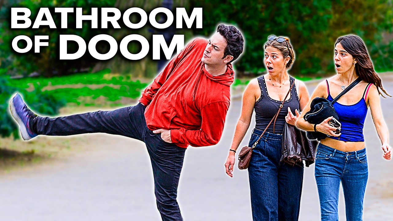 BATHROOM of PERIL! Funny Fart Prank in NYC!