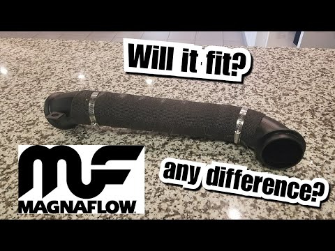 Duramax magnaflow downpipe install in stock exhaust?