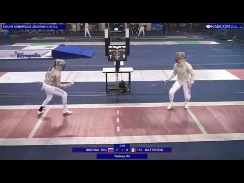 Athens World Cup SWS 2020 - L64 - Nikitina RUS v Battiston ITA